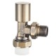 DN15-DN25 presser 1.6Mpa brass chrome Copper plating  Angle manual thermostatic radiator  valve for temperature control 3/4 inch