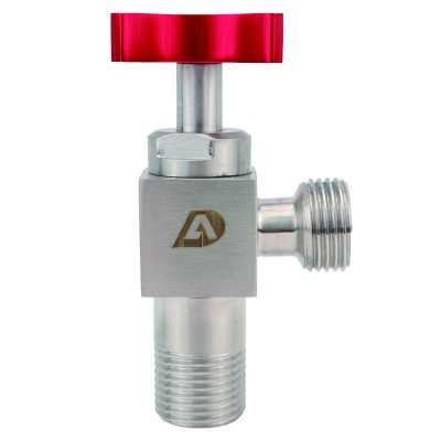 T04 High Quality Forged Stainless Steel Triangle Valve with Cross Handle  Angle Globe Valve