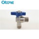 15mm Knob Handle Male Thread Nickel Plated Brass 45 Right Angle Ball Valve For Industrial Plumbing